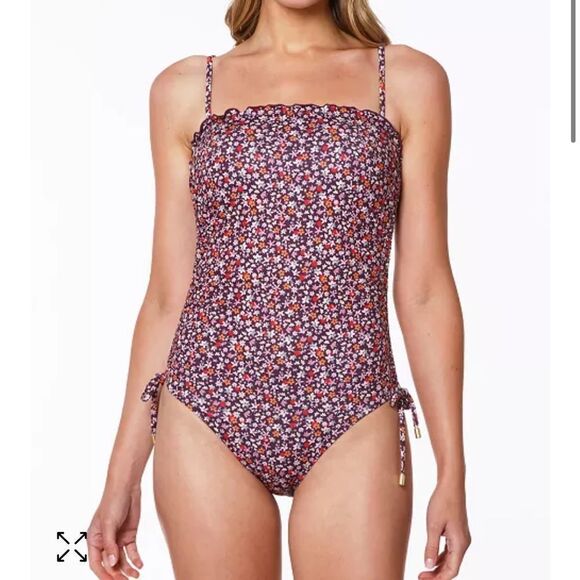Sanctuary Micro Garden Side-Tie One-Piece Swimsuit XS - Picture 1 of 9